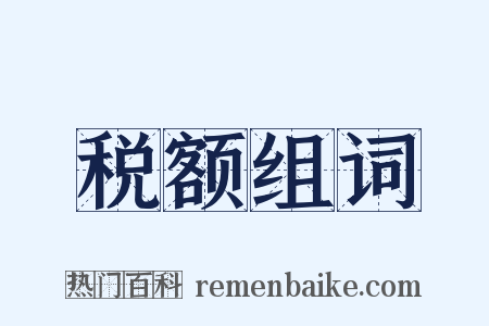 税额组词是什么意思的图片